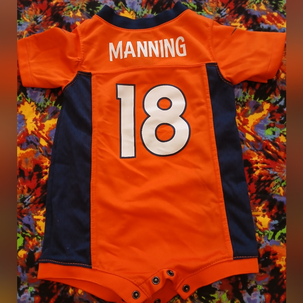 Broncos Kids Orange and Blue Onesie - Picture 4 of 4